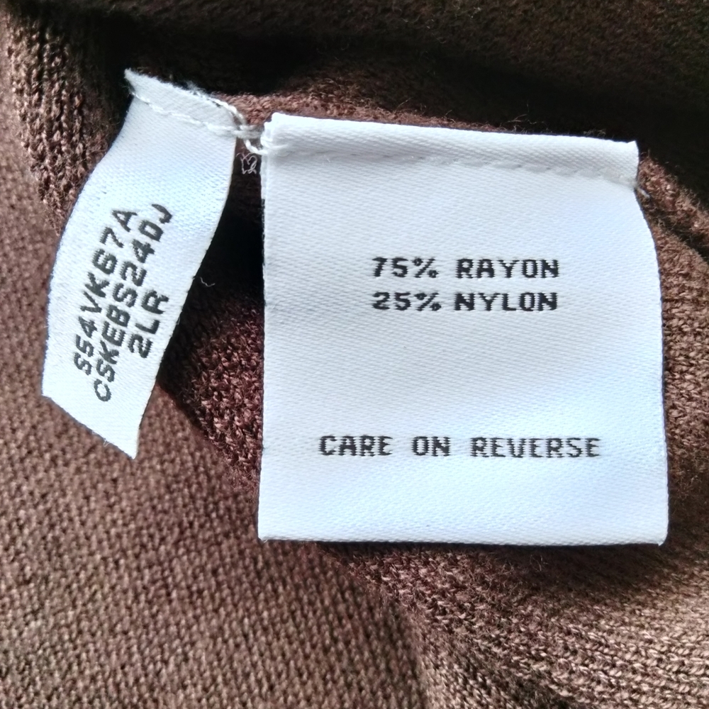 Calvin Klein Brown Knit Sweater Vest Button Front Sleeveless Size L - Picture 11 of 14